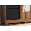 Ver imagem 5 de Guarda Roupa Solteiro 3 Portas Correr Espelho 2 Gavetas Henn B376 Nature Off White 199,5cm