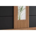Ver imagem 7 de Guarda Roupa Solteiro 3 Portas Correr Espelho 2 Gavetas Henn B376 Nature Off White 199,5cm