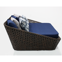 Ver imagem 3 de Sofá Chaise Concha Quadrada de Fibra Sintética para Jardim Varanda Sala e Piscina