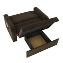 Ver imagem 4 de Sofá Cama com Baú 2 Lugares Harry Suede Cappuccino