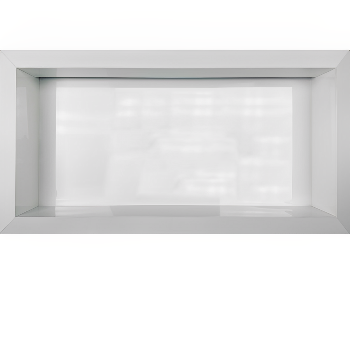 Nicho Porcelanato Branco Polido Borda Diamante 60x32cm Led - 1