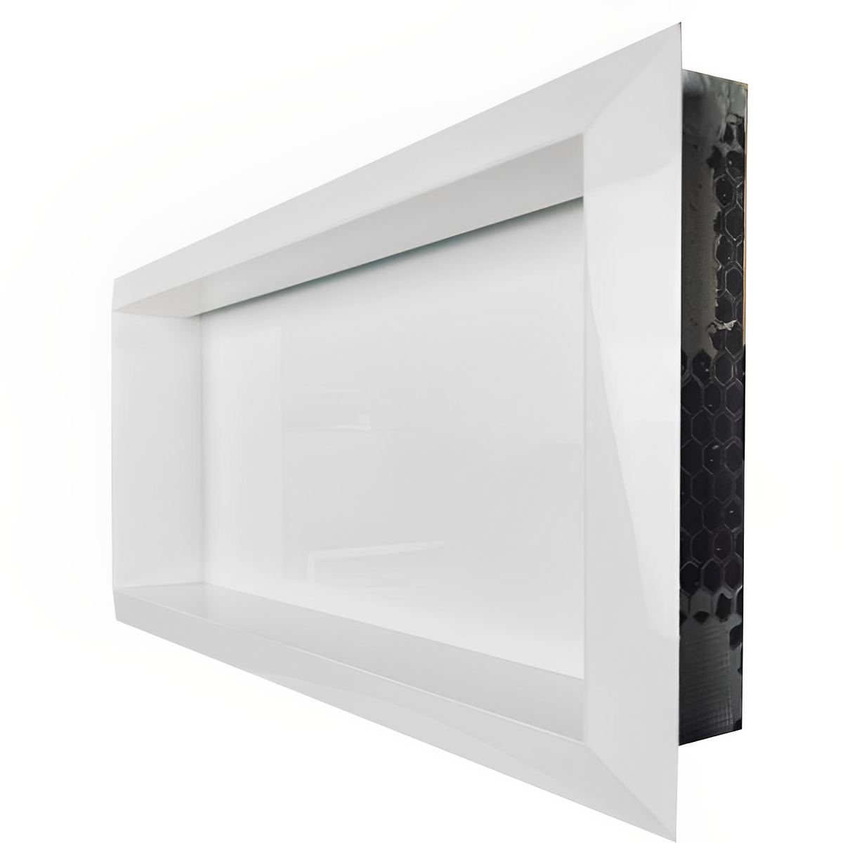 Nicho Porcelanato Branco Polido Borda Diamante 60x32cm Led - 8