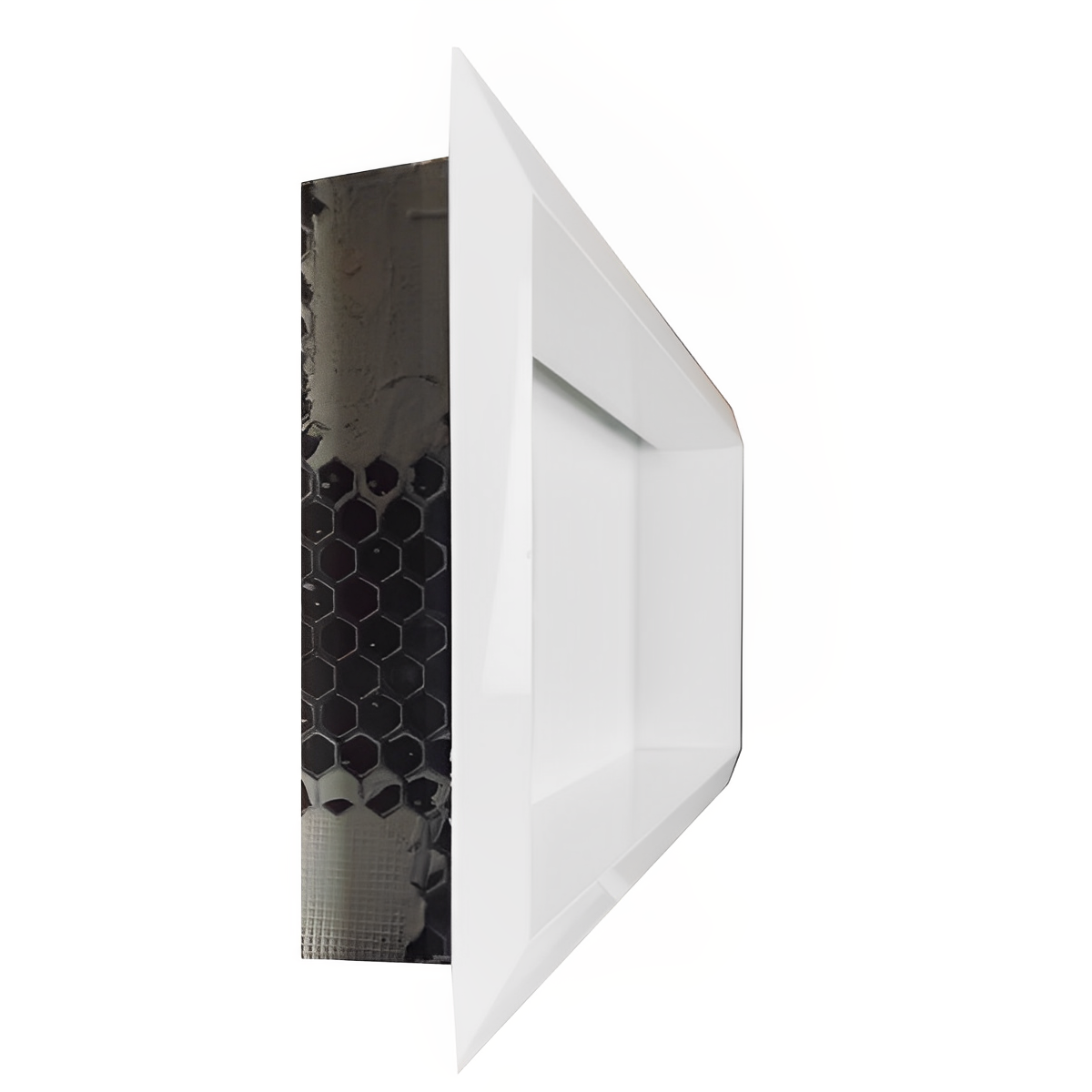 Nicho Porcelanato Branco Polido Borda Diamante 60x32cm Led - 6