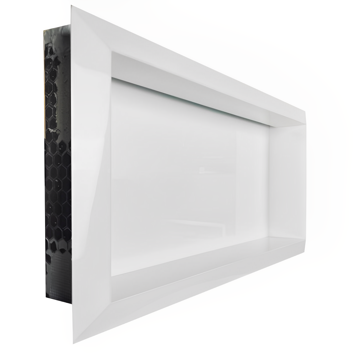 Nicho Porcelanato Branco Polido Borda Diamante 60x32cm Led - 3