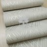 Papel de Parede Geometrico Cinza Claro com Fio Prata - 9,5 Metros - 3