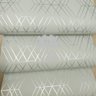 Papel de Parede Geometrico Cinza Claro com Fio Prata - 9,5 Metros - 2