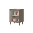 Ver imagem 4 de Balcão 60cm 2 Porta com Tampo 100% MDF Aurora Espresso Móveis Bege/Duna/Cristal