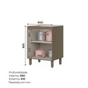 Ver imagem 5 de Balcão 60cm 2 Porta com Tampo 100% MDF Aurora Espresso Móveis Bege/Duna/Cristal