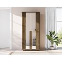 Ver imagem 1 de Sapateira 2 Portas Ripada com Espelho em MDP 6 Prateleiras New Requinte