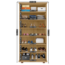 Ver imagem 2 de Sapateira 2 Portas Ripada com Espelho em MDP 6 Prateleiras New Requinte