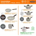 Ver imagem 7 de Jogo de Panelas Antiaderente Ceramic Life Smart Plus Vanilla 8 Peças - Brinox 4791/102 2253/321