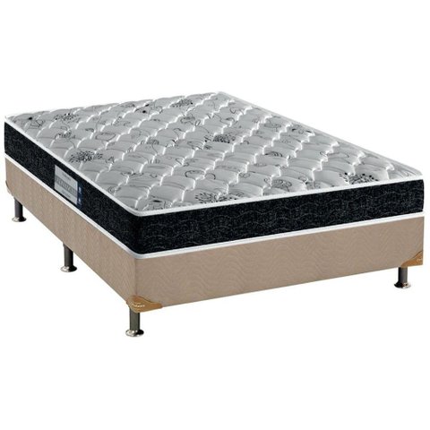 Cama Box Casal: Colchão Espuma Probel D45 Advanced Tech2000 + Base CRC Suede Clean(138x188)