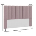 Ver imagem 3 de Cabeceira Estofada Cama Box Solteiro 90 Cm Carla Suede Rosê