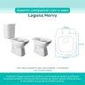 Assento Sanitário Tampa de Vaso Branco Mdf Laqueado Laguna para Bacia Hervy - 5