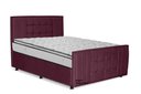 Ver imagem 1 de Cama com Cabeceira King Size Estofada Uvaia 195cm Suede: Bordô