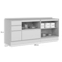 Ver imagem 7 de Balcão Cozinha Henn Fineze 3 Portas 4 Gavetas 200cm Areia