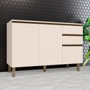 Ver imagem 1 de Balcão 120cm 3 Portas 2 Gavetas com Tampo 100% MDF Aurora Espresso Móveis