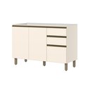 Ver imagem 2 de Balcão 120cm 3 Portas 2 Gavetas com Tampo 100% MDF Aurora Espresso Móveis