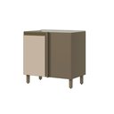 Ver imagem 3 de Balcão Canto Reto 1 Porta com Tampo 100% MDF Aurora Espresso Móveis