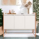 Ver imagem 2 de Buffet Aparador 3 Portas Industrial MDP 120cm Branco Cobre Casah