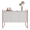 Ver imagem 5 de Buffet Aparador 3 Portas Industrial MDP 120cm Branco Cobre Casah