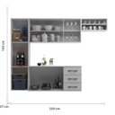 Ver imagem 3 de Cozinha Compacta Modulada Veneza 7 Portas 3 Gavetas Branco