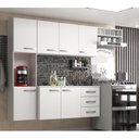 Ver imagem 1 de Cozinha Compacta Modulada Veneza 7 Portas 3 Gavetas Branco