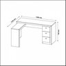 Kit 5 Peças com 1 Mesa para Escritório em L, 1 Gaveteiro, 2 Armários Baixo e 1 Armário Alto - 5