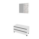 Ver imagem 2 de Gabinete Rodizio para Banheiro com Espelheira 80cm