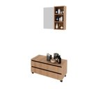 Ver imagem 4 de Gabinete Rodizio para Banheiro com Espelheira 80cm Marrom