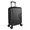 Mala de Bordo Pequena para Viagem Abs Yins Cleópatra Cadeado Integrado Rodas Duplas Giro 360 Preto - 3