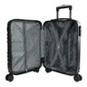 Mala de Bordo Pequena para Viagem Abs Yins Cleópatra Cadeado Integrado Rodas Duplas Giro 360 Preto - 4
