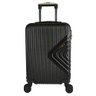 Mala de Bordo Pequena para Viagem Abs Yins Cleópatra Cadeado Integrado Rodas Duplas Giro 360 Preto - 1