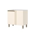 Ver imagem 2 de Balcão Canto Reto 1 Porta com Tampo 100% MDF Aurora Espresso Móveis