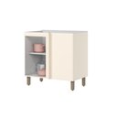 Ver imagem 4 de Balcão Canto Reto 1 Porta com Tampo 100% MDF Aurora Espresso Móveis