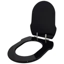 Ver imagem 2 de Tampa De Vaso Sanitario Com Amortecedor Hampton Preto Para Bacia Incepa Laufen