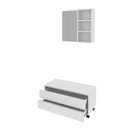 Ver imagem 3 de Gabinete Rodizio para Banheiro com Espelheira 80cm