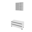 Ver imagem 2 de Gabinete Rodizio para Banheiro com Espelheira 80cm