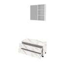 Ver imagem 3 de Gabinete Rodizio para Banheiro com Espelheira 80cm