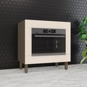 Ver imagem 1 de Balcão para Forno de Embutir com Tampo 100% MDF Aurora Espresso Móveis Bege/Duna/Cristal