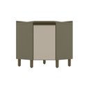 Ver imagem 3 de Balcão Canto Oblíquo 1 Porta com Tampo 100% MDF Aurora Espresso Móveis