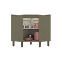 Ver imagem 5 de Balcão Canto Oblíquo 1 Porta com Tampo 100% MDF Aurora Espresso Móveis
