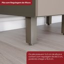 Ver mais imagens de Balcão 80cm 2 Portas com Tampo para Cooktop 100% MDF Aurora Espresso Móveis Bege/Duna/Cristal