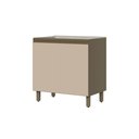 Ver imagem 3 de Balcão 80cm 2 Portas com Tampo para Cooktop 100% MDF Aurora Espresso Móveis Bege/Duna/Cristal