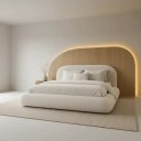 Ver imagem 1 de Cama com Cabeceira Estofada Box Queen Reforçada Premium Bouclê