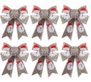 Ver imagem 1 de Kit Laço Acetinado PVC Linho Papai Noel 16cm 6 Unidades - Magizi