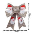Ver imagem 2 de Kit Laço Acetinado PVC Linho Papai Noel 16cm 6 Unidades - Magizi
