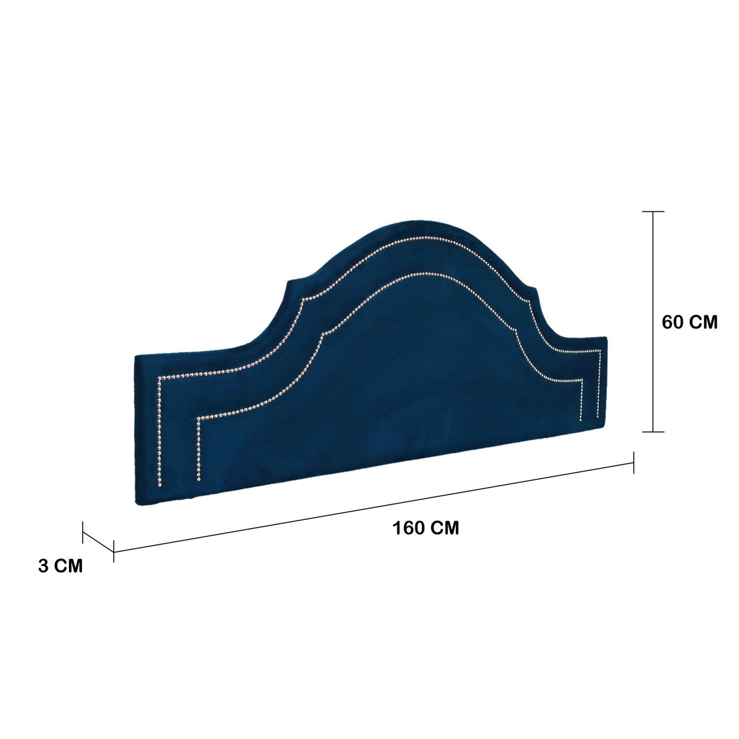 Cabeceira Queen Estofada para Cama Box com Tachas 160x60cm Provençal Luxo Dupla - 3