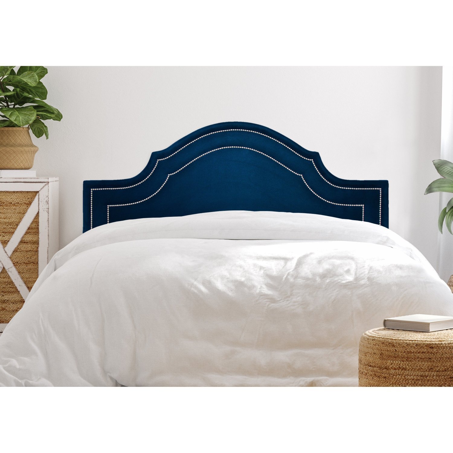 Cabeceira Queen Estofada para Cama Box com Tachas 160x60cm Provençal Luxo Dupla - 1