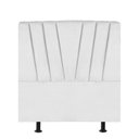 Ver imagem 1 de Cabeceira Estofada 100Cm Solteiro Cama Box Corino Branco